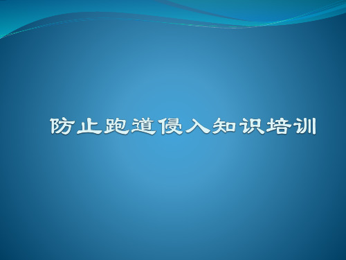 安全学习：跑道侵入