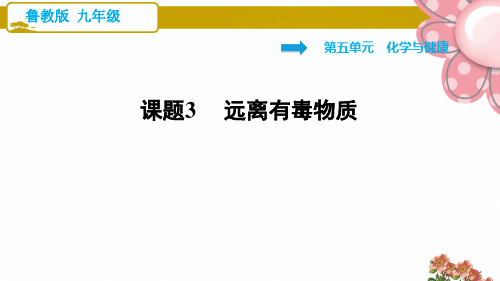 鲁教五四制九年级化学5.3 远离有毒物质ppt课件