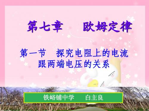 探究电阻上的电流跟两端电压的关系