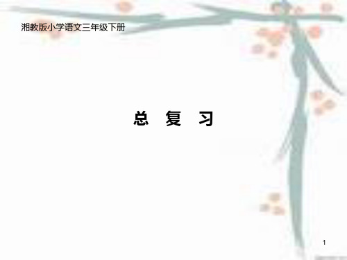 湘教版小学语文三年级下册总复习PPT课件