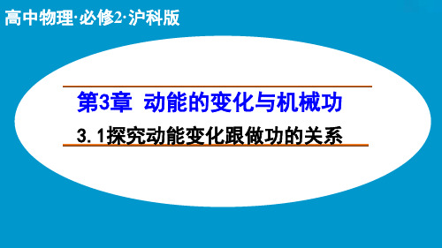 高中物理必修2《3.1探究动能变化跟做功的关系》课件ppt