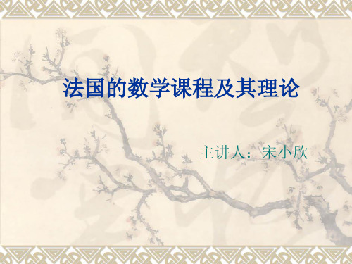 法国的数学课程