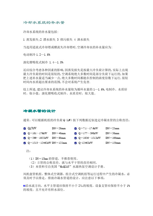 冷疑水设计