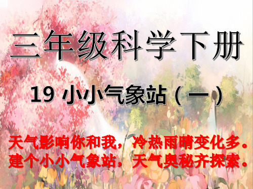 小学科学 小小气象站(一)