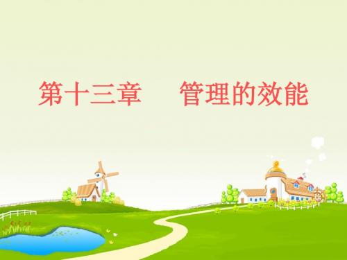 第十三章 管理效能