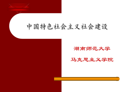 中国特色社会主义社会建设PPT课件