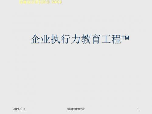 企业执行力教育工程.ppt