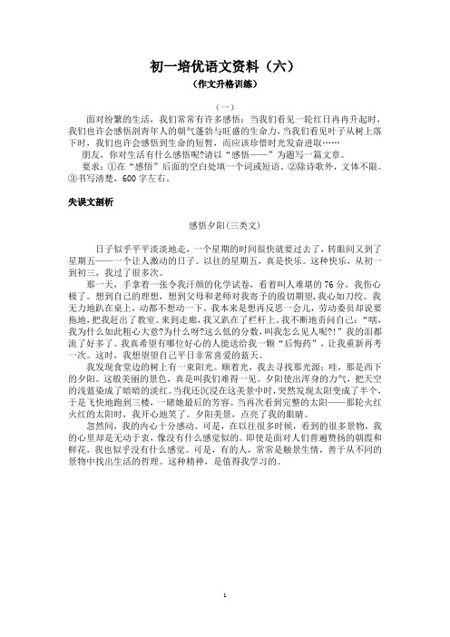 初一培优语文资料下(六)