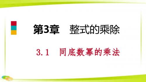七年级数学下册第3章整式的乘除3.1第2课时幂的乘方课件新版浙教版.pptx