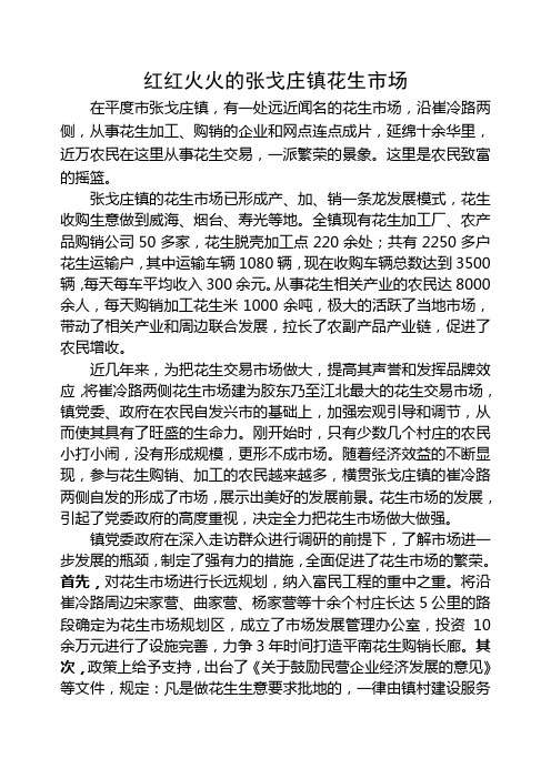 红红火火的张戈庄花生市场