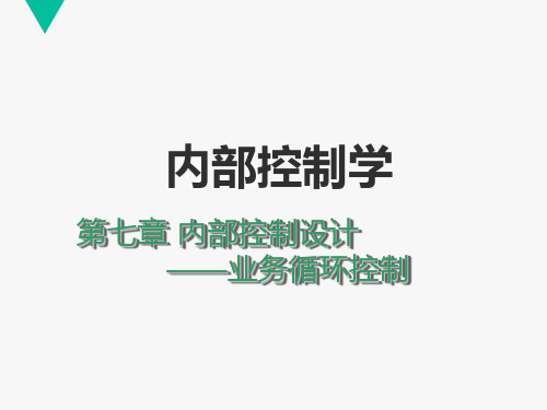 内部控制设计业务循环控制  ppt课件