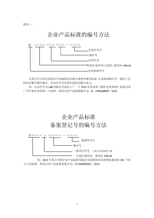 企业标准制定---突出编码规则