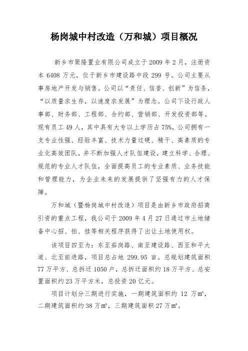 万和城项目概况