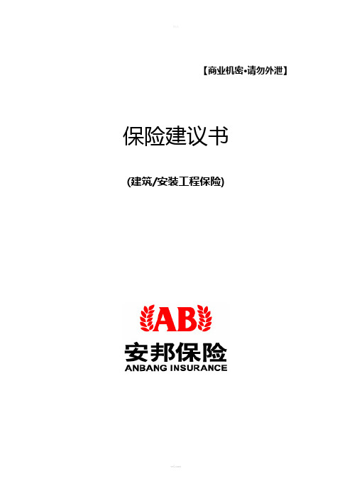 工程保险建议书(新)