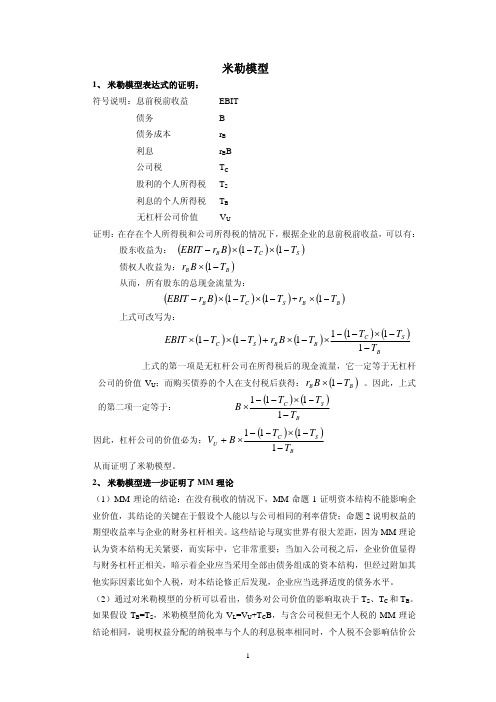 米勒模型