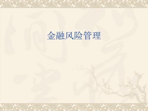 金融风险管理培训讲义(PPT56张)