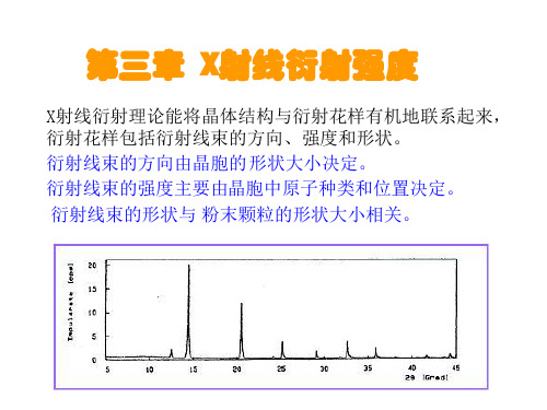 第三章  X射线衍射强度