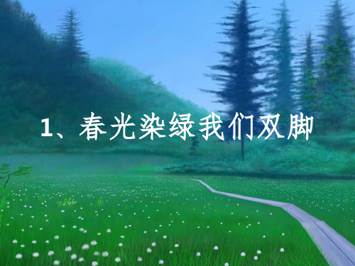 苏教版五年级下册语文《春光染绿我们双脚》PPT幻灯片
