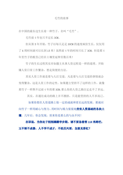 毛竹的故事