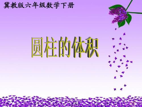 六年级数学下册 圆柱的体积3课件 冀教版