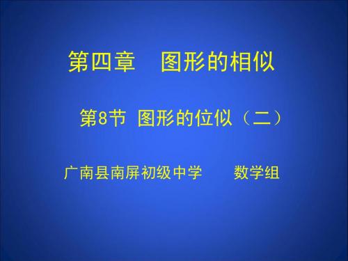 4.8  图形的位似(二)