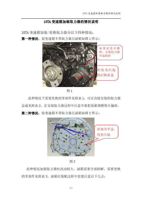 10TA变速箱加装取力器的情况说明[1]