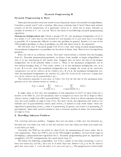 dynamic programming 动态规划