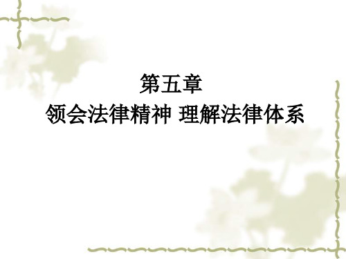 思想道德修养与法律基础第五章