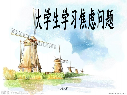 归纳大学生学习焦虑问题.ppt