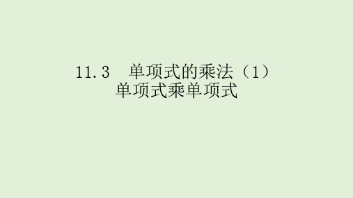 青岛版七年级数学下册课件11.3 单项式的乘法