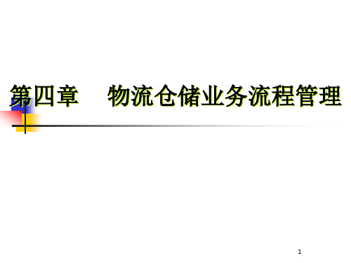 仓储作业组织及流程课件