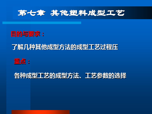 塑料成型工艺其它成型