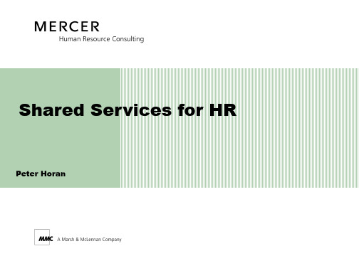Mercer_HR Shared Services 美世的人力资源管理