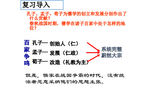 必修三第三课：汉代思想的大一统
