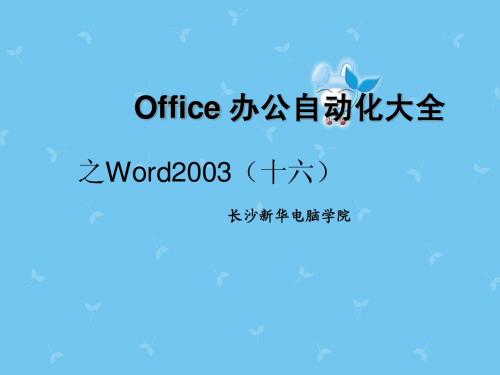 (十六)office办公自动化大全-word快速入门