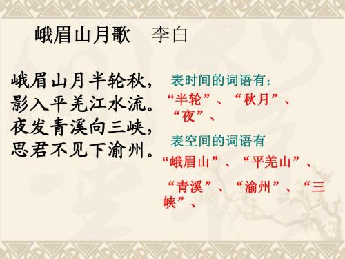 3《峨眉山月歌》教学课件