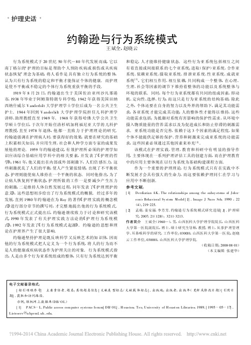 约翰逊与行为系统模式_王斌全