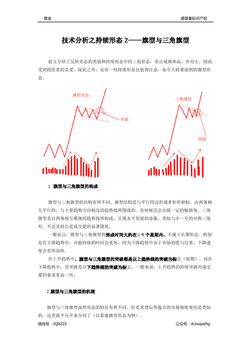 技术分析之持续形态2——旗型与三角旗型