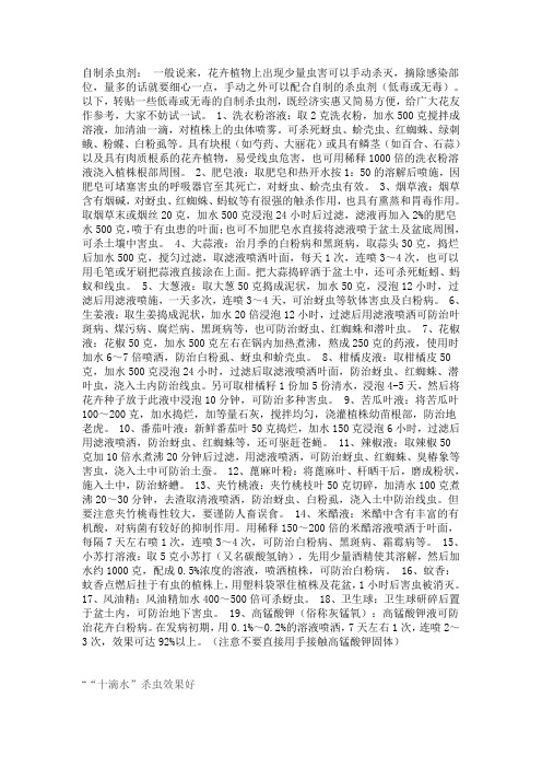 自制杀虫剂