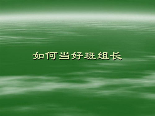班组长如何履行职责(ppt 50页)