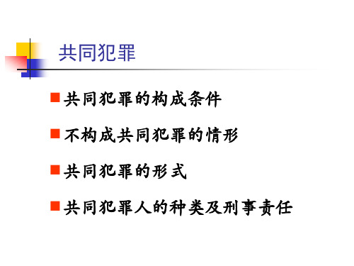 共同犯罪专题教学课件