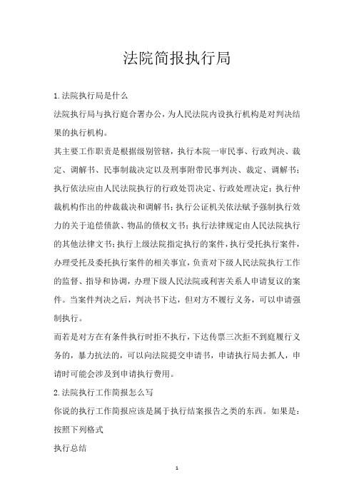 法院简报执行局
