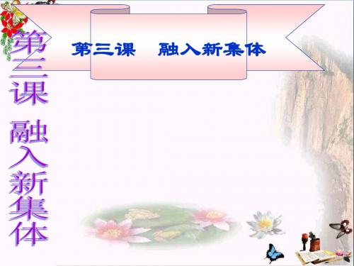 【初中政治】融入新集体ppt优秀课件4