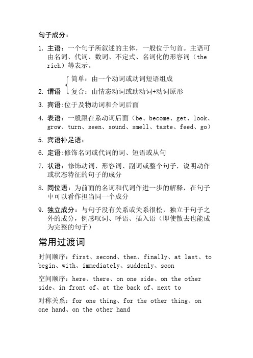语法及词组用法