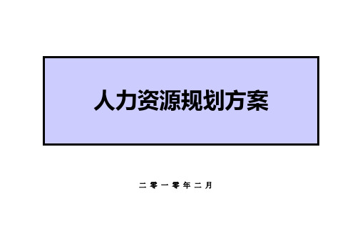 企业人力资源实施规划ppt课件