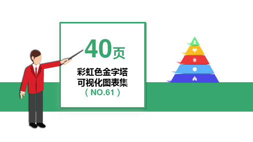 彩虹色金字塔可视化图表集40页