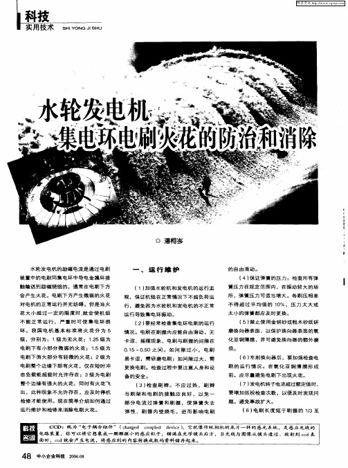 水轮发电机集电环电刷火花的防治和消除