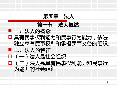第四讲  法人PPT课件