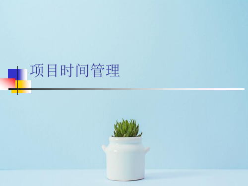 PMP教程项目时间管理