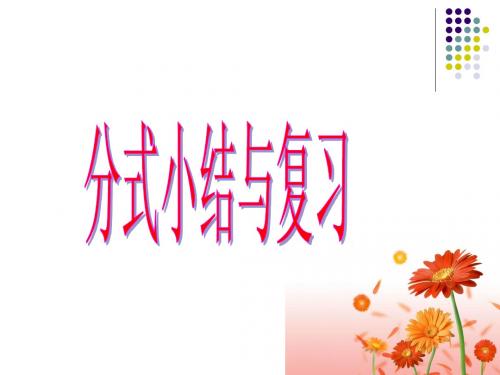 分式小结与复习